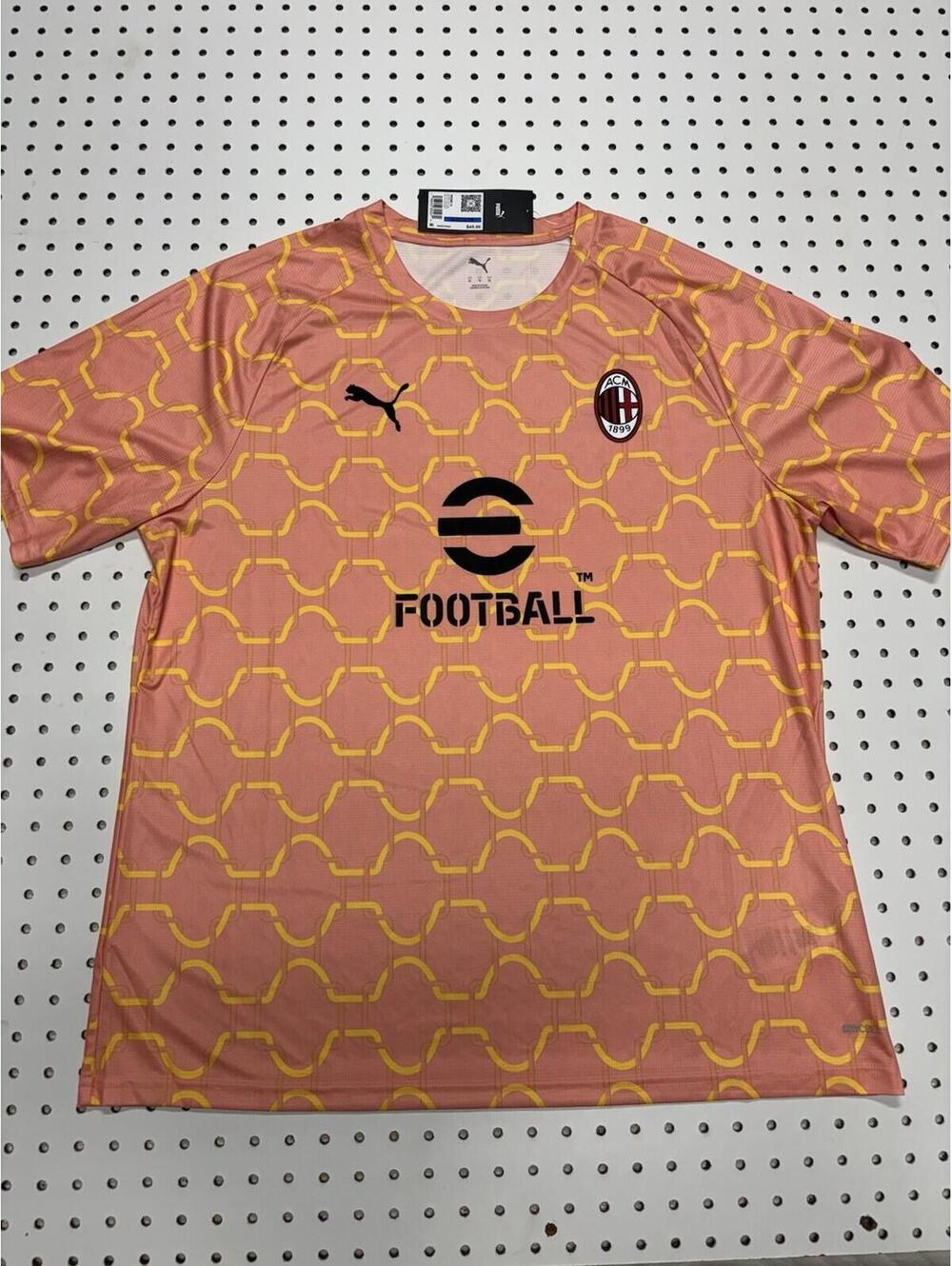 Puma AC Milan Prematch Warm Up Soccer Jersey Mens XL NWT